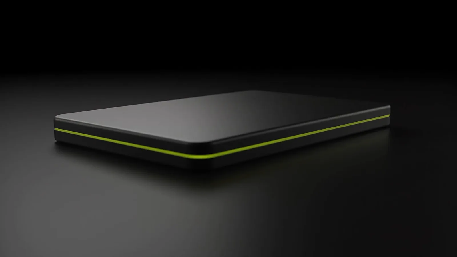 Le module ANUVIS : une dalle d'aluminium noir cerclée d'une couture lumineuse verte